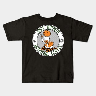 Spicy Pumpkin Autumnal Coffee Kids T-Shirt